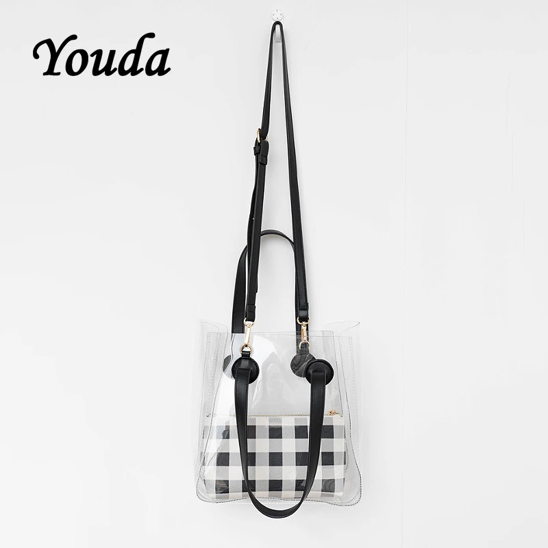 Youda Large-capacity Transparent Pvc Material Woman's Handbag Korea Simple Shoulder Bag Beautiful Ladies Fashion Messenger Bags
Youda Large-capacity Transparent Pvc Material Woman's Handbag Korea Simple Shoulder Bag Beautiful Ladies Fashion Messenger Bags