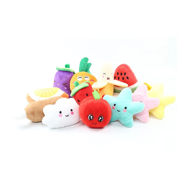 Stuffed Toy Squeaker Squeaky Plush Sound Fruits Vegetables watermelon stars Feeding Carrot Banana
Stuffed Toy Squeaker Squeaky Plush Sound Fruits Vegetables watermelon stars Feeding Carrot Banana