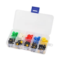 25Pcs Raspberry Pi 3 Tactile Push Button Switch Momentary 12*12*7 mm Micro Switch Button + Cap Hat Tact Cap for Arduino UNO R3