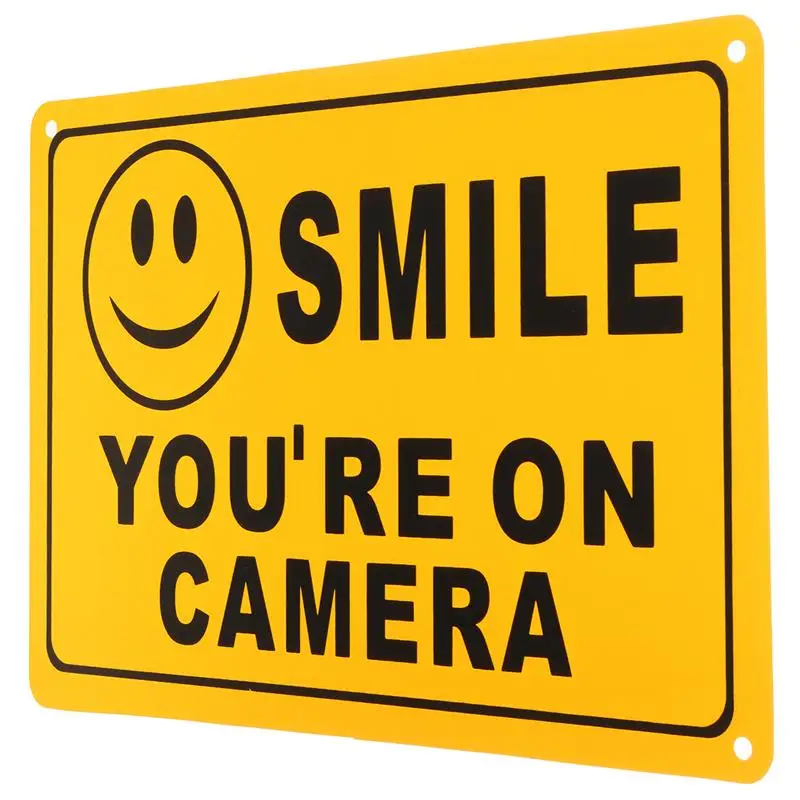 2 X A5 Smile You'Re On Kamera Lustige CCTV Sticker Sicherheit Geschäft