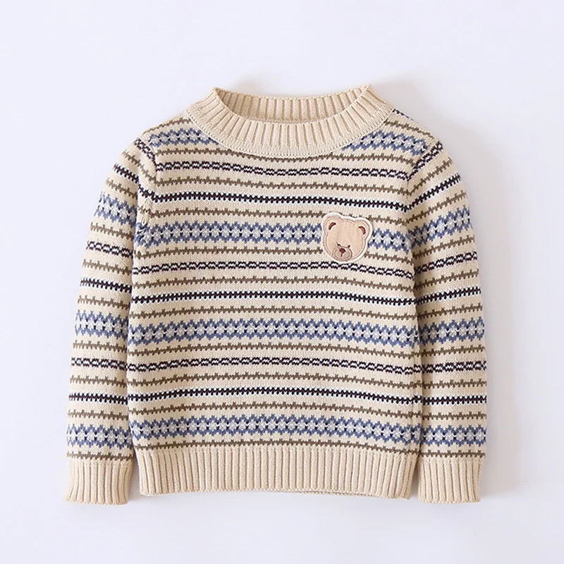 Kids Sweater 2019 New Autumn Winter Knit Cardigan Girls Boys Coat Bear Embroidered Striped Long Sleeve Sweaters for 2-7 Years
Kids Sweater 2019 New Autumn Winter Knit Cardigan Girls Boys Coat Bear Embroidered Striped Long Sleeve Sweaters for 2-7 Years