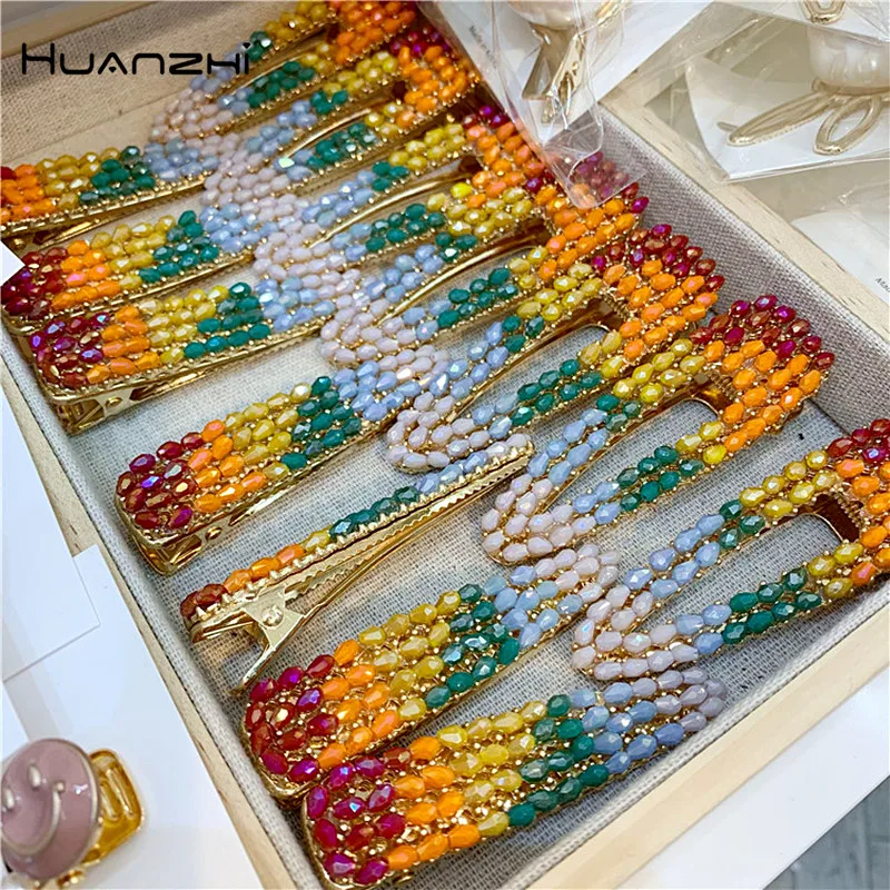 HZ 2019 Colorful Crystal Hair Clip Barrette Geometric Hair Grip Hairpin Hair Accessories for Women Girl Beach Jewelry
HZ 2019 Colorful Crystal Hair Clip Barrette Geometric Hair Grip Hairpin Hair Accessories for Women Girl Beach Jewelry
