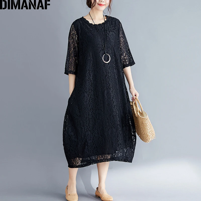 DIMANAF Plus Size Women Lace Dress Elegant Vestidos Female Clothing Loose Vintage Lady Dress Big Size 2019 Summer Sundress M-3XL
DIMANAF Plus Size Women Lace Dress Elegant Vestidos Female Clothing Loose Vintage Lady Dress Big Size 2019 Summer Sundress M-3XL