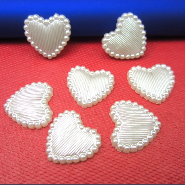 

Free Shipping Ivory/White Craft ABS Imitation Heart With Stripe Half Pearls Flatback Pearls Resin Scrapbook Beads Decorate Diy