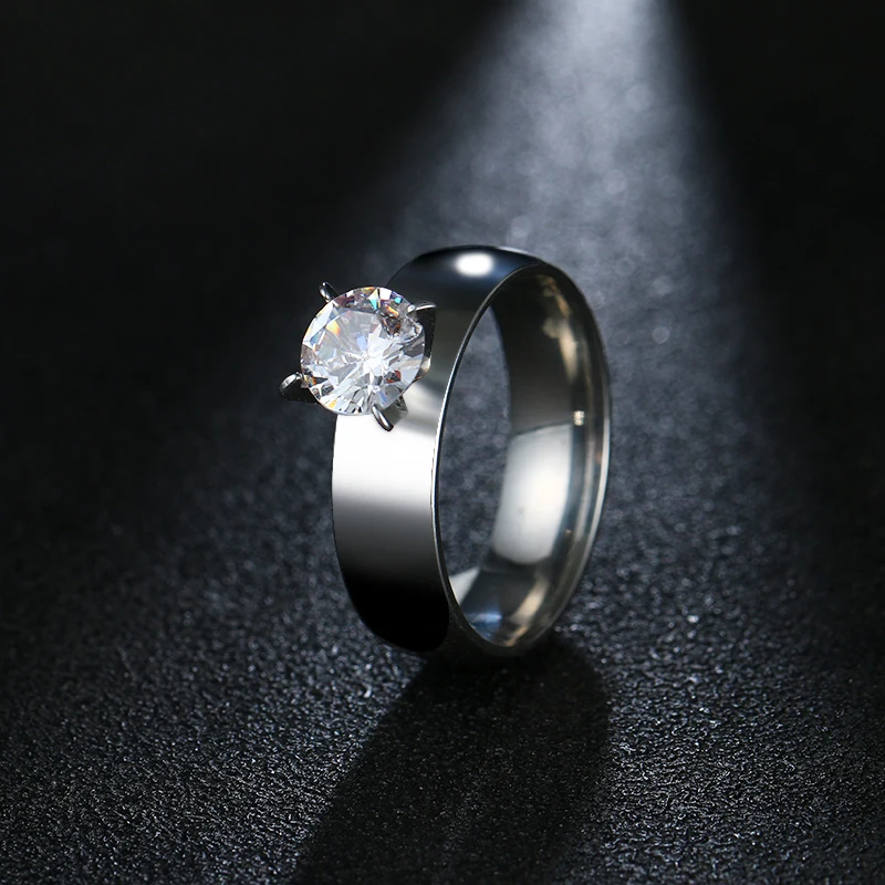 DOTIFI 316L Stainless Steel Rings For Women 6mm 1ct CZ Stone Engagement Wedding Ring Jewelry
DOTIFI 316L Stainless Steel Rings For Women 6mm 1ct CZ Stone Engagement Wedding Ring Jewelry