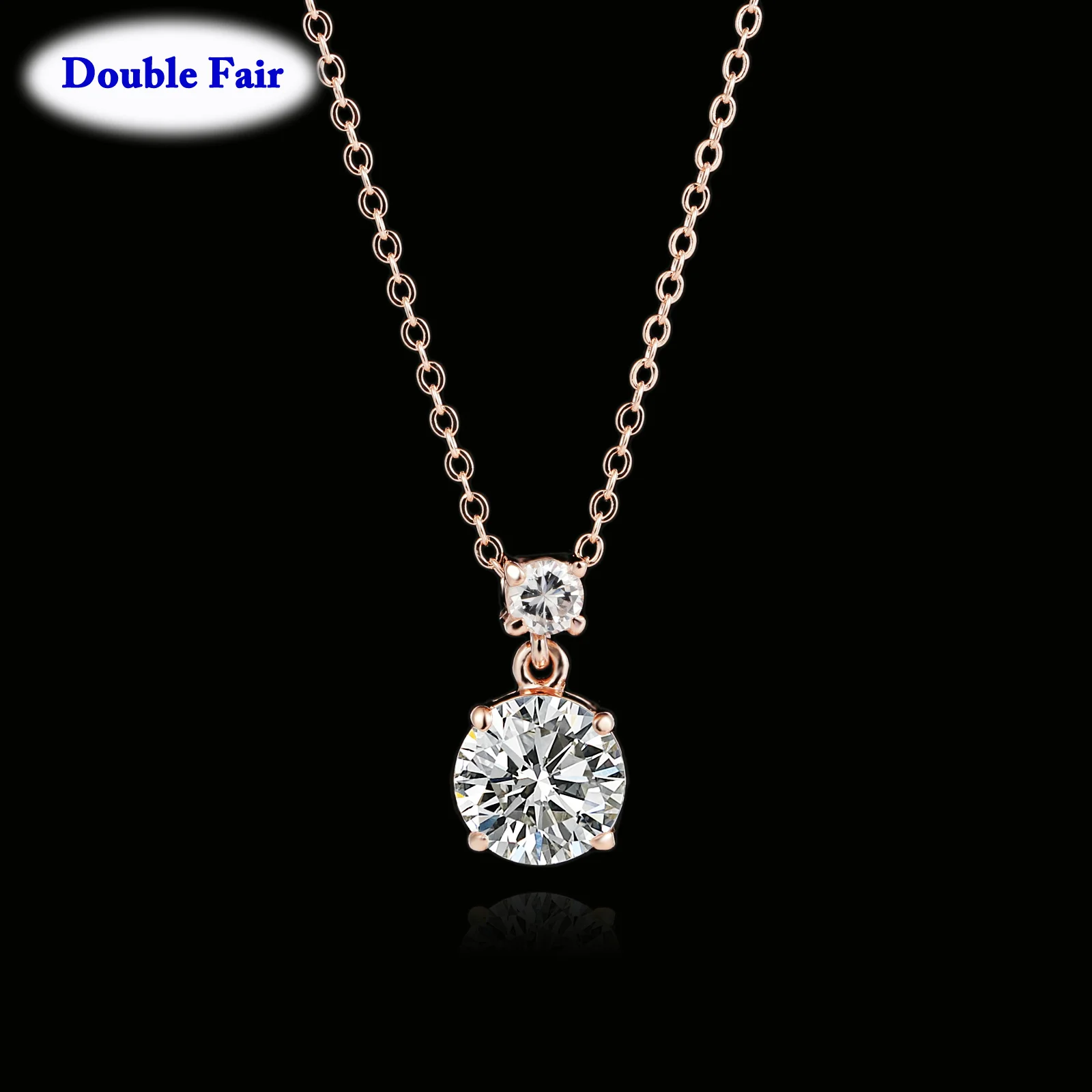 Simple Round Clear Cubic Zirconia Rose Gold Color Pendant Necklace Crystal Fashion Jewelry For Women Girls Gift DWN144
Simple Round Clear Cubic Zirconia Rose Gold Color Pendant Necklace Crystal Fashion Jewelry For Women Girls Gift DWN144