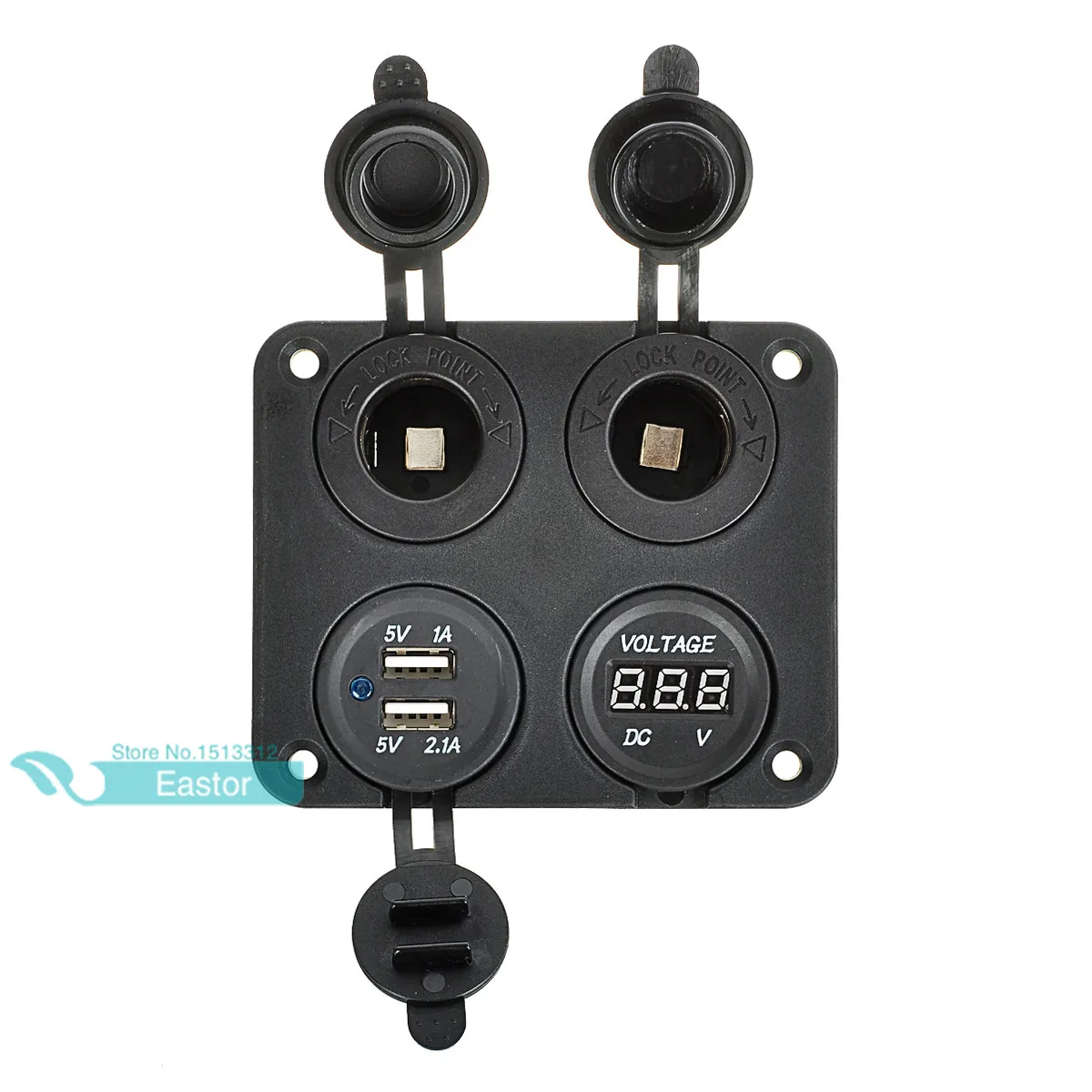 DIY 4 In 1 Panel 12V-24v Car Cigarette Lighter Socket Dual USB Charger Voltmeter for Car Boat Marine RV Truck Camper Vehicles
DIY 4 In 1 Panel 12V-24v Car Cigarette Lighter Socket Dual USB Charger Voltmeter for Car Boat Marine RV Truck Camper Vehicles