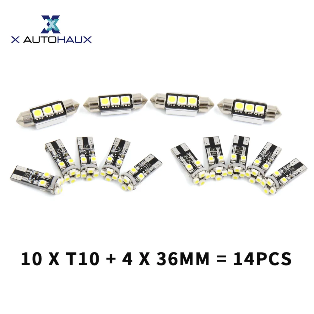 X AUTOHAUX 14PCS(10XT10+4X36mm) White Car Interior Reading Lamp Glove Box LED Light Kit No Error For BMW E85 Z4 2003 TO 2006
X AUTOHAUX 14PCS(10XT10+4X36mm) White Car Interior Reading Lamp Glove Box LED Light Kit No Error For BMW E85 Z4 2003 TO 2006