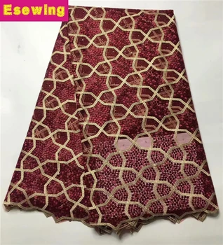 Esewing Lace Fabric Royal Wine French Lace Fabric With Stones Nigerian French Fabric High Quality African Tulle Lace Fabric
Esewing Lace Fabric Royal Wine French Lace Fabric With Stones Nigerian French Fabric High Quality African Tulle Lace Fabric