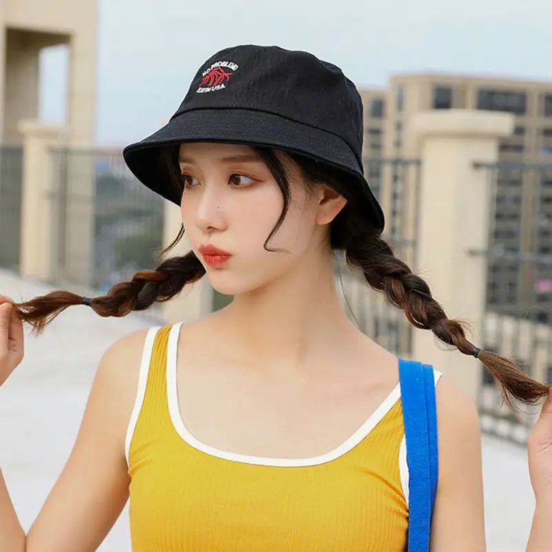 Women Girls Funny Embroidery Letter Wide Brim Bucket Hat Summer Casual Harajuku Hip Hop Student Sports Fisherman Cap
Women Girls Funny Embroidery Letter Wide Brim Bucket Hat Summer Casual Harajuku Hip Hop Student Sports Fisherman Cap