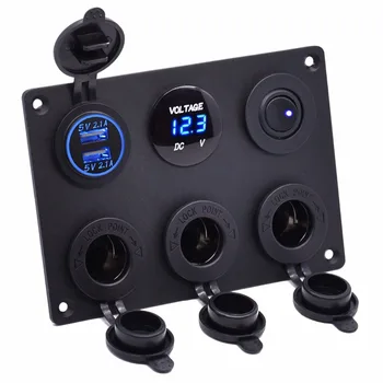 Dual USB Charger Socket 2.1A LED Voltmeter 12V Cigarette Lighter Power Outlet Adapter Switch Panel for Car Marine Boat RV (Blue)
Dual USB Charger Socket 2.1A LED Voltmeter 12V Cigarette Lighter Power Outlet Adapter Switch Panel for Car Marine Boat RV (Blue)