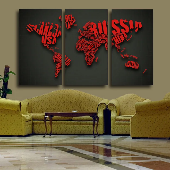 3 PCS World Map Red Wall Painting Large HD Picture Home Decor Digital Picture Words Map Home Decorative Canvas Poster NO Frame
3 PCS World Map Red Wall Painting Large HD Picture Home Decor Digital Picture Words Map Home Decorative Canvas Poster NO Frame