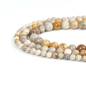 Natural Chrysanthemum Stone Coral Fossils Stone Beads Round Loose Beads 15" Strand 6 8 10mm Ball Women's Bracelet Accessories
Natural Chrysanthemum Stone Coral Fossils Stone Beads Round Loose Beads 15" Strand 6 8 10mm Ball Women's Bracelet Accessories
