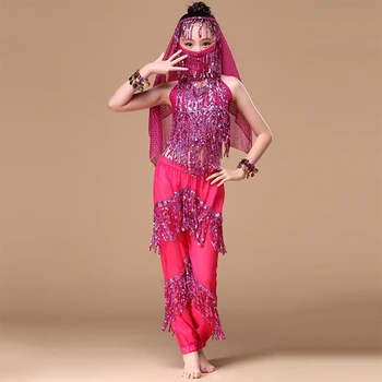 2017 New Girl Dance Dress 5-Pieces Set (Top+Turkish Harem Pants+Veil+Bracelet) Kids Dance Costume Belly Dance Clothes
2017 New Girl Dance Dress 5-Pieces Set (Top+Turkish Harem Pants+Veil+Bracelet) Kids Dance Costume Belly Dance Clothes