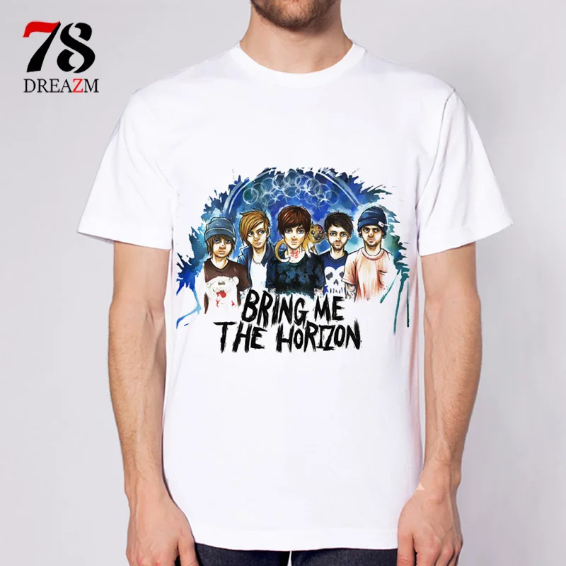 Bring me the horizon male T-Shirt printing Lee Malia Matt Nicholls Kean Fish Band T Shirt Mens music tops tees
Bring me the horizon male T-Shirt printing Lee Malia Matt Nicholls Kean Fish Band T Shirt Mens music tops tees