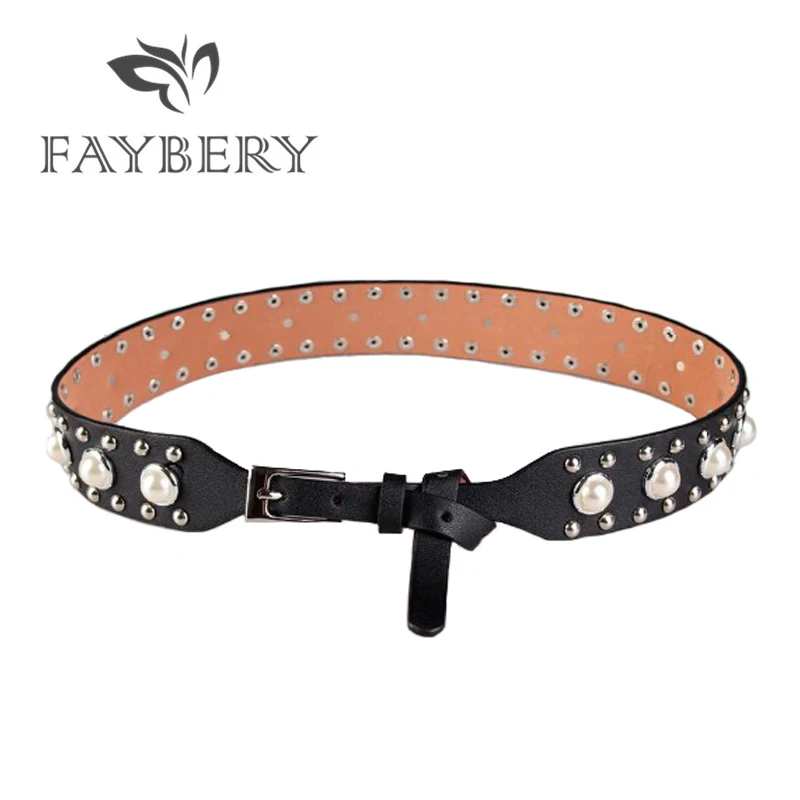 Fashion Plastic Pearl Punk Belts for Women PU Leather Pin Buckle Belt for Dress Coats High Waist Female Belt Black Brown
Fashion Plastic Pearl Punk Belts for Women PU Leather Pin Buckle Belt for Dress Coats High Waist Female Belt Black Brown