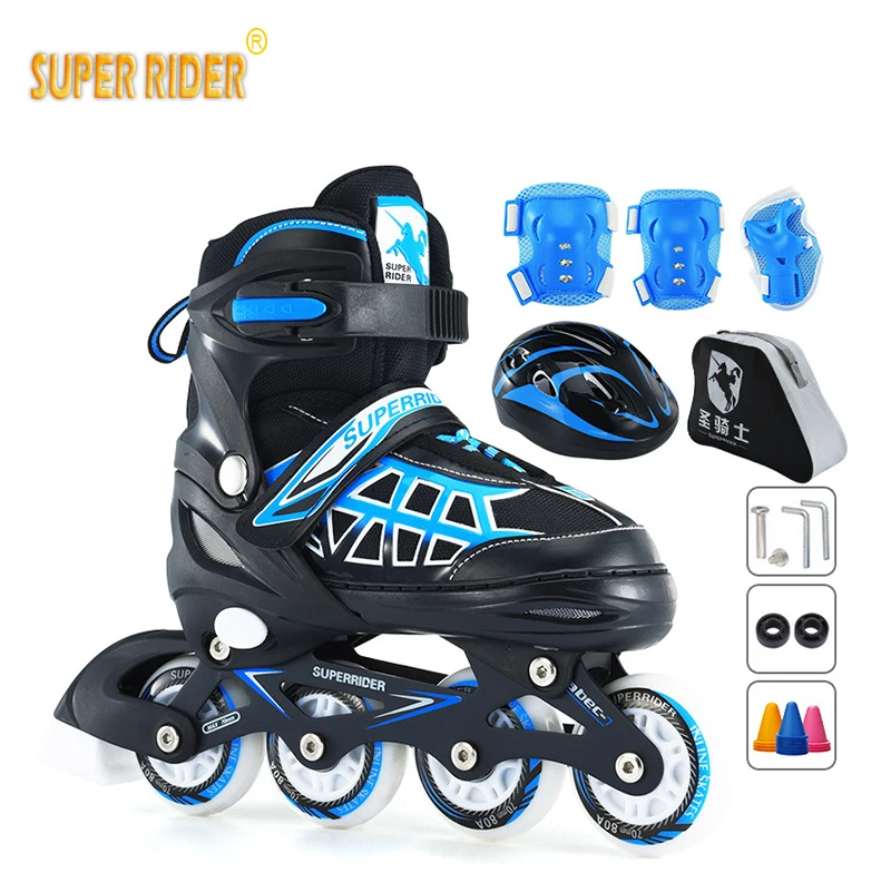 Super Rider Inline Speed Skating Shoes Adjustable Size Children Adult Roller Skates Set,Flash Inline Racing Skates Flash Wheels 
Super Rider Inline Speed Skating Shoes Adjustable Size Children Adult Roller Skates Set,Flash Inline Racing Skates Flash Wheels