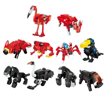 10Pcs Mini Transformation Animals Bird Spider Fighter Dinosaur Robot 3 in 1 Block Set Kids Building Brick Toy
10Pcs Mini Transformation Animals Bird Spider Fighter Dinosaur Robot 3 in 1 Block Set Kids Building Brick Toy