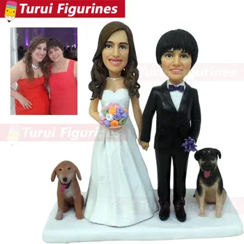 custom bobblehead figurines with two dogs wedding couple with dogs statue figurine wedding cake topper with dog sculpture dolls
custom bobblehead figurines with two dogs wedding couple with dogs statue figurine wedding cake topper with dog sculpture dolls