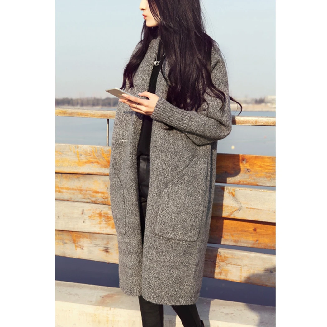 Women Cashmere Knitted Sweaters Vintage Long Cardigans Autumn Spring Long Sleeve Sweater Coat Female Pocket Cardigan Overcoat
Women Cashmere Knitted Sweaters Vintage Long Cardigans Autumn Spring Long Sleeve Sweater Coat Female Pocket Cardigan Overcoat