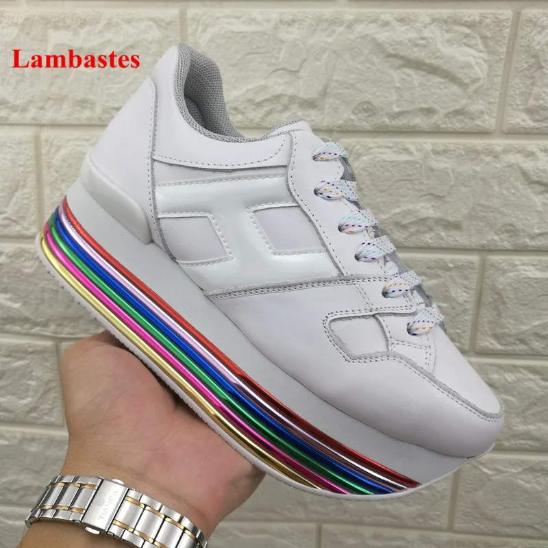 White Shoes Sneakers Women 2019 New Leather Lace Up High Platform Women Flats Height Increasing Casual Shoes Chaussures Femmes
White Shoes Sneakers Women 2019 New Leather Lace Up High Platform Women Flats Height Increasing Casual Shoes Chaussures Femmes