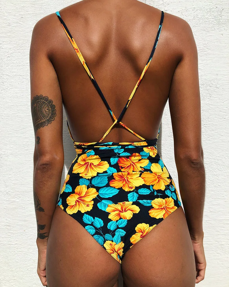 Miami Brand| Wrap String Multiway One Piece Swimsuit Sexy Deep V Backless Beach Wear Monokini Miami Brand| Wrap String Multiway One Piece Swimsuit Sexy Deep V Backless Beach Wear Monokini