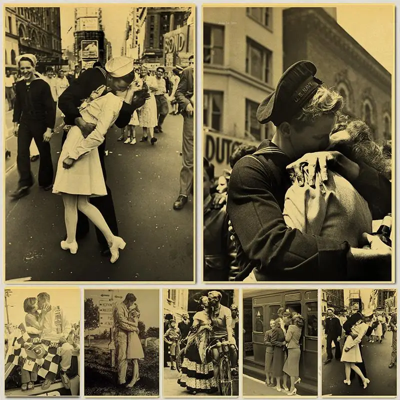 Ретро плакат вторая война победа старая фотография Бар Кафе винтажное украшение