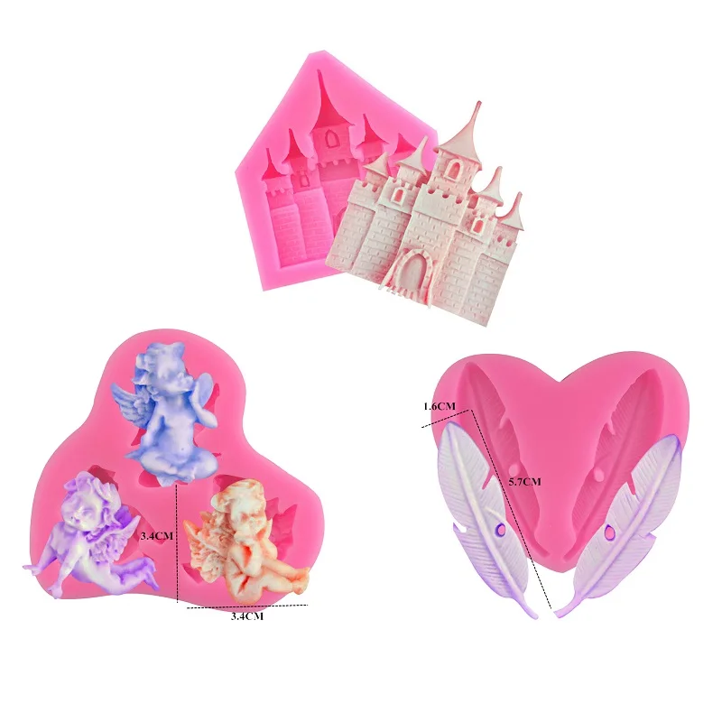 3 Styles Angel Castle Feather Silicone Mold For Ice Jelly Chocolate Mold 3d Creative Birthday Cake Decorating Tool Mould
3 Styles Angel Castle Feather Silicone Mold For Ice Jelly Chocolate Mold 3d Creative Birthday Cake Decorating Tool Mould