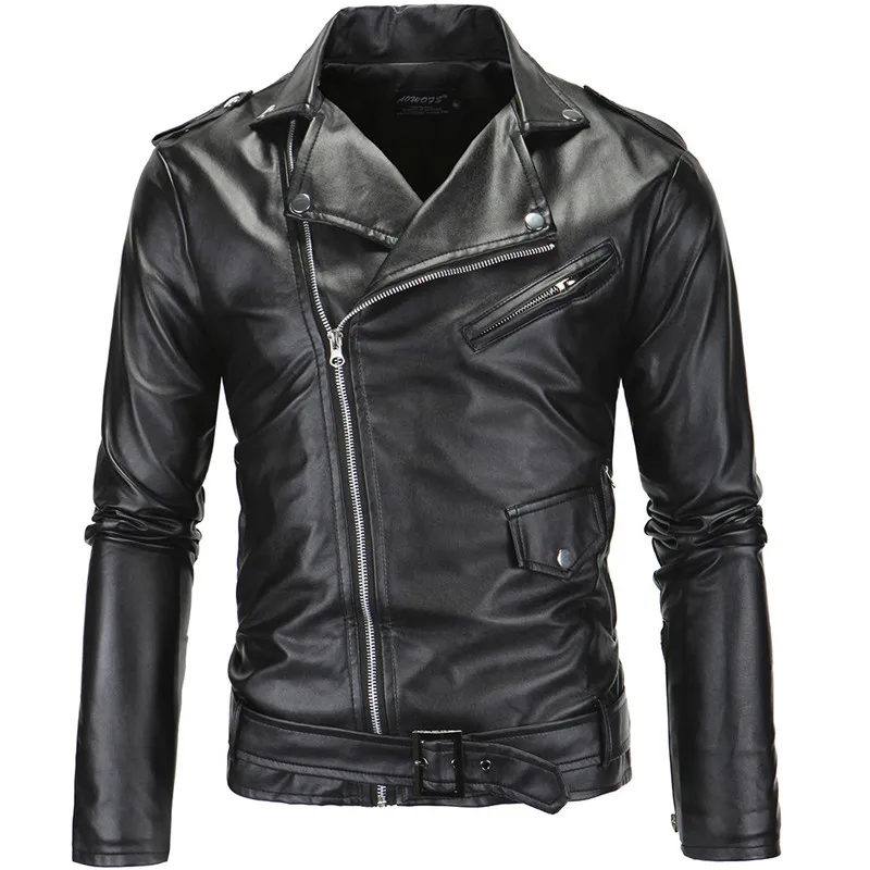 2019 Spring Autumn Pu Leather Men Jackets Long Sleeve Turn Down Collar Slim Zipper Faux Leather Coat Men Lr287
2019 Spring Autumn Pu Leather Men Jackets Long Sleeve Turn Down Collar Slim Zipper Faux Leather Coat Men Lr287
