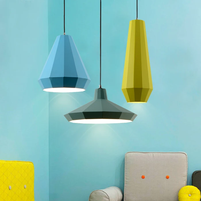 Pendant lamp restaurant lights Nordic modern geometric color villa lights creative wrought iron living room lamp LO7184
Pendant lamp restaurant lights Nordic modern geometric color villa lights creative wrought iron living room lamp LO7184