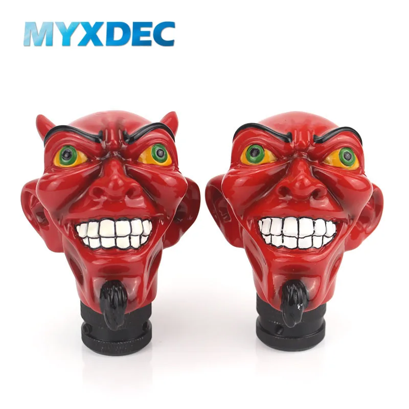 Car Tuning Horned Red Monster Auto Gear Stick Head Headband Angle Red Devils Automatic Gear Shift Knob Devil Head Knob Styling
Car Tuning Horned Red Monster Auto Gear Stick Head Headband Angle Red Devils Automatic Gear Shift Knob Devil Head Knob Styling
