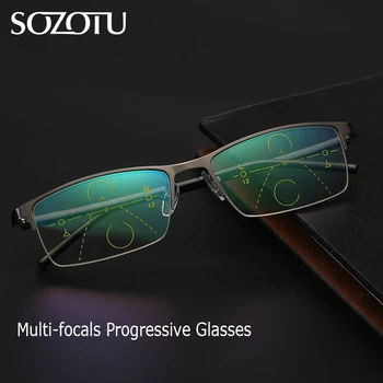 SOZOTU Multi-focal Progressive Reading Glasses Men Presbyopia Diopter Eyeglasses Male Eyewear +1.0+2.0+2.5+3.0 +3.5+4.0 YQ633
SOZOTU Multi-focal Progressive Reading Glasses Men Presbyopia Diopter Eyeglasses Male Eyewear +1.0+2.0+2.5+3.0 +3.5+4.0 YQ633