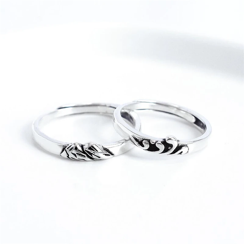 WYEAIIR Couple Pair Ring Sweet Romantic Gift Love Vows Mountain Sea 925 Sterling Silver Female Resizable Opening Rings
WYEAIIR Couple Pair Ring Sweet Romantic Gift Love Vows Mountain Sea 925 Sterling Silver Female Resizable Opening Rings