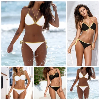 Bikini 2019 Women Swimwear Push Up Swimsuit Female Large Size Hard Pack White Black Bandage Bikini Micro Thong Bathing Suit
Bikini 2019 Women Swimwear Push Up Swimsuit Female Large Size Hard Pack White Black Bandage Bikini Micro Thong Bathing Suit