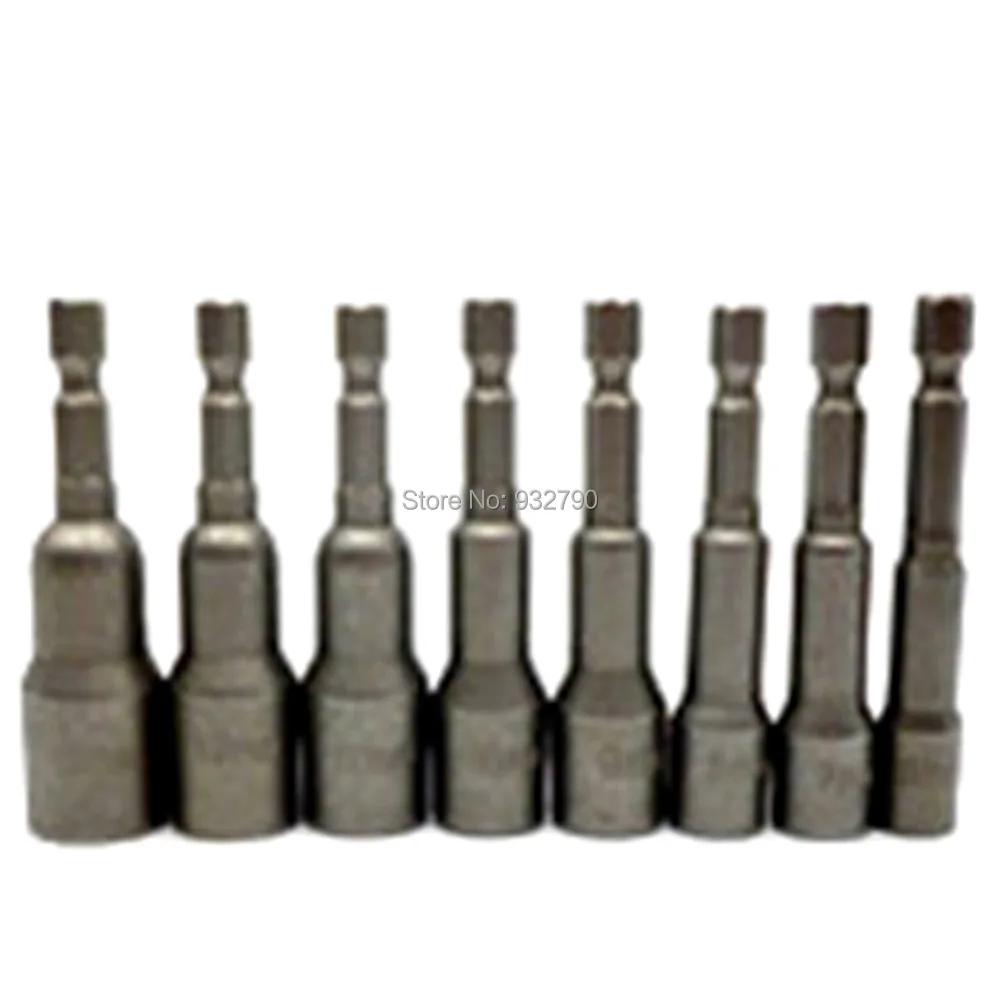 Hex Magnetic Nut Driver Set Metric Socket Impact Drill Bits 6mm-13mm