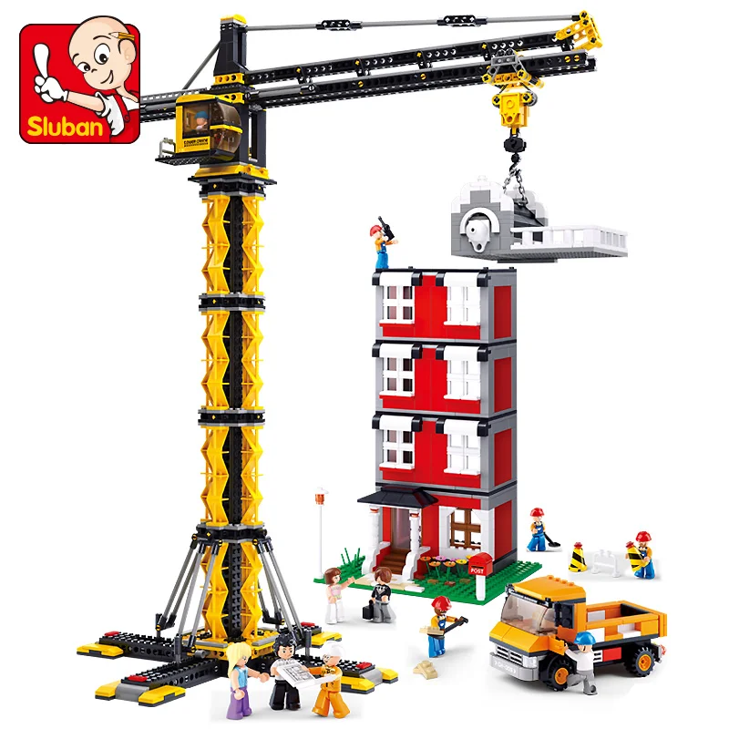 Sluban B0555 Building Block Set High quality 1461pcs engineering tower crane model building kits 3D early education block toys
Sluban B0555 Building Block Set High quality 1461pcs engineering tower crane model building kits 3D early education block toys