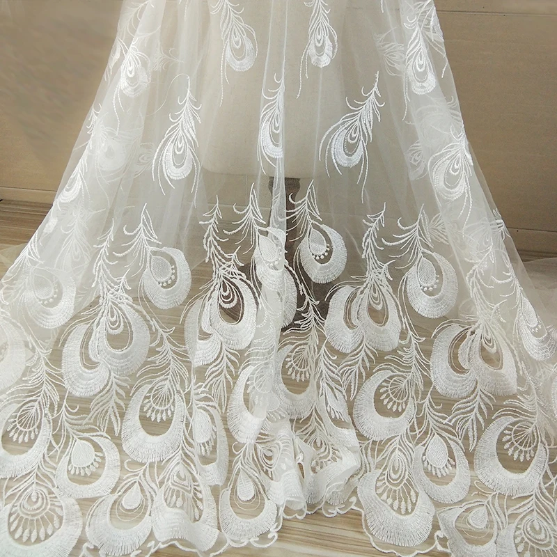 Exquisite Peacock Embroidered Lace French Skirt Fashion White Lace Fabric For DIY Wedding Dress Fabric Patchwork Sewing Craft
Exquisite Peacock Embroidered Lace French Skirt Fashion White Lace Fabric For DIY Wedding Dress Fabric Patchwork Sewing Craft