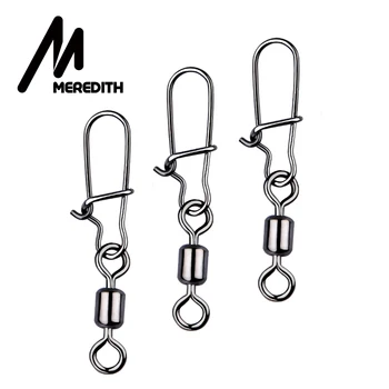 MEREDITH Fishing Connector 50PCS/Lot 2# 4# 6# 8# 10# Pin Bearing Rolling Swivel Stainless Steel With Snap Fishhook Lure Tackle
MEREDITH Fishing Connector 50PCS/Lot 2# 4# 6# 8# 10# Pin Bearing Rolling Swivel Stainless Steel With Snap Fishhook Lure Tackle