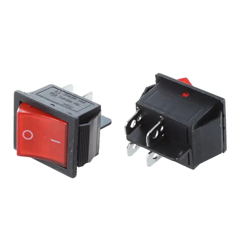Rocker Switch 2 Pcs KCD4 DPST ON-OFF 4 Pin Boat Application for car motorcycle boat water dispenser or other | Обустройство дома
