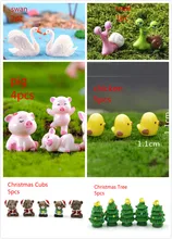 1/4/5 pçs diy design de moda frango artesanato mini jardim de fadas miniaturas casa desktop micro musgo paisagem decorações(China)