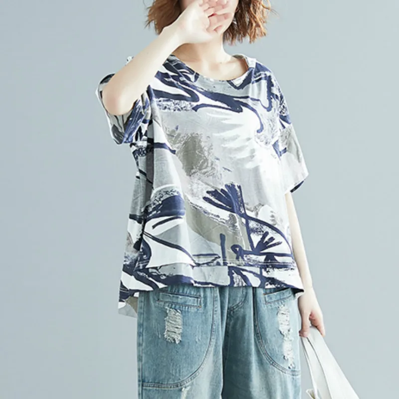 Plus Size Women T-Shirts Cotton Big Size Lady Tops Tees Casual Print Female Clothes Loose Hooded Tunic Shirt 2019 Summer LP284
Plus Size Women T-Shirts Cotton Big Size Lady Tops Tees Casual Print Female Clothes Loose Hooded Tunic Shirt 2019 Summer LP284