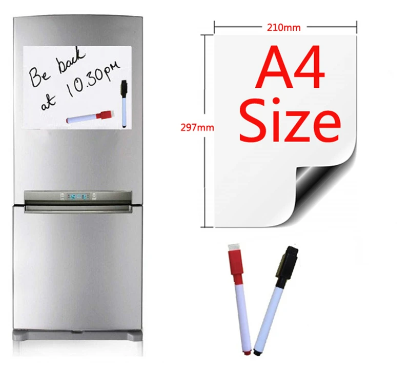 Magnetic Whiteboard A4 Size 210mmx297mm Fridge Magnets Presentation Boards Home Kitchen Message Boards Writing Sticker 2 Pen
Magnetic Whiteboard A4 Size 210mmx297mm Fridge Magnets Presentation Boards Home Kitchen Message Boards Writing Sticker 2 Pen