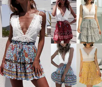 2019 Fashion Women Summer High Waist Mini Skirts Pleated Beachwear Chiffon Casual Holiday Boho Beach Skirts
2019 Fashion Women Summer High Waist Mini Skirts Pleated Beachwear Chiffon Casual Holiday Boho Beach Skirts
