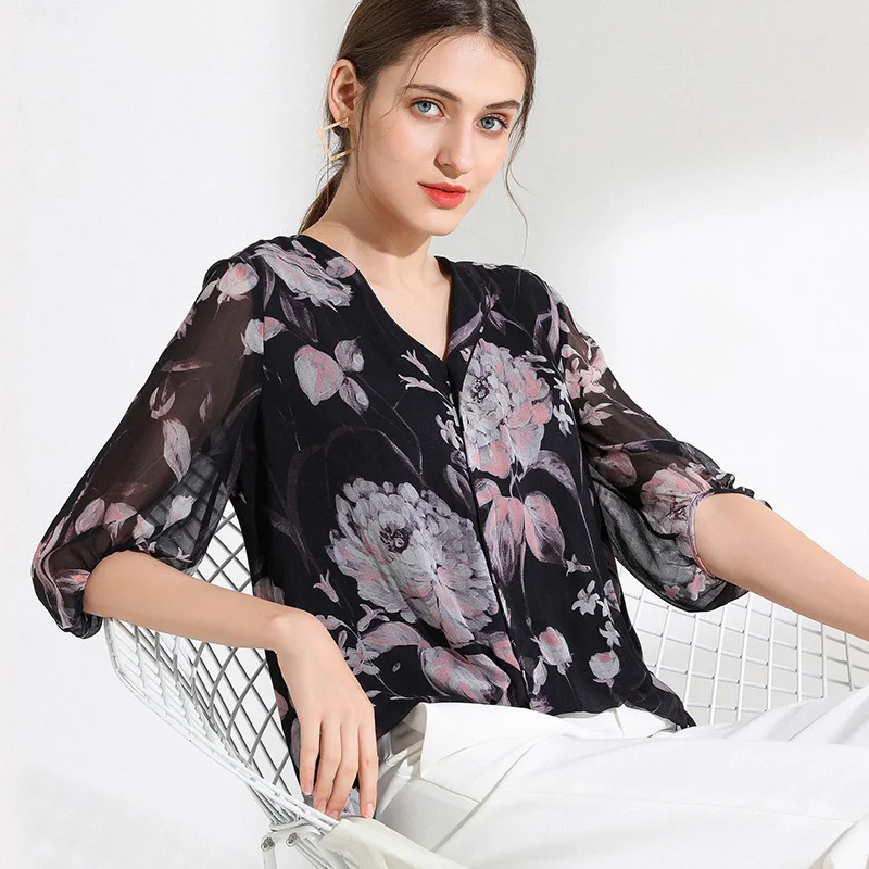 100% Plus Size Silk Blouse Women Top Simple Design O Neck Sleeves Loose Top New Fashion High Quality Silk Blouses 2019
100% Plus Size Silk Blouse Women Top Simple Design O Neck Sleeves Loose Top New Fashion High Quality Silk Blouses 2019