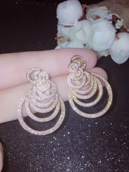 Luxury Multi-Layered Geometric AAA Cubic Zirconia Stone Round Circle Drop Earrings For Women Gril Party Accessories Ear Jewelry
Luxury Multi-Layered Geometric AAA Cubic Zirconia Stone Round Circle Drop Earrings For Women Gril Party Accessories Ear Jewelry