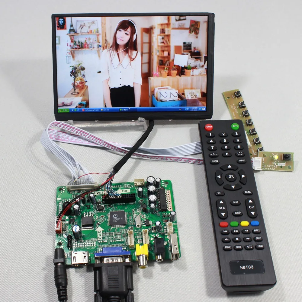 HDMI VGA AV FPV плата Контроллера с 7 inch 39pin LD1 N070ICG 1280x800 IPS жк-панель для малины | Мать и