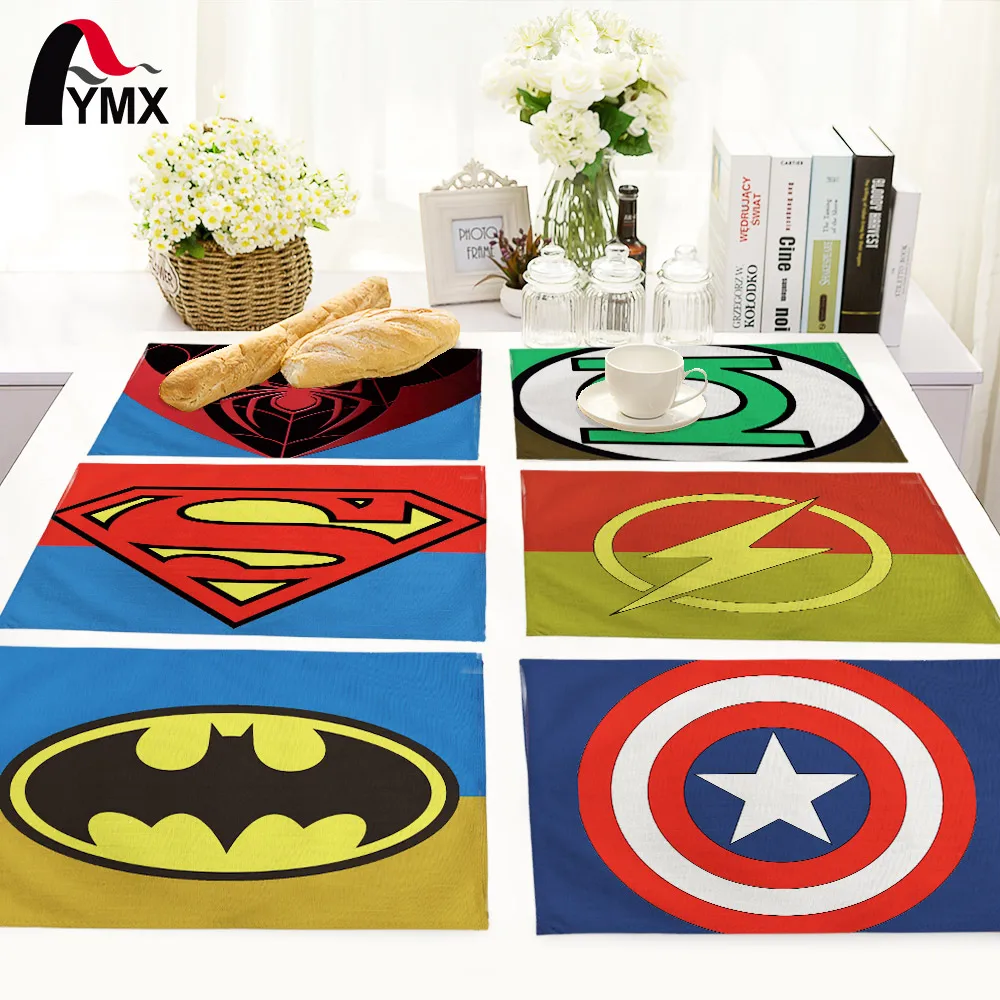 American Style Cartoon Hero Table Mat Home Decoration Kitchen Decor Table Pads Table Napkin For Wedding Set
American Style Cartoon Hero Table Mat Home Decoration Kitchen Decor Table Pads Table Napkin For Wedding Set