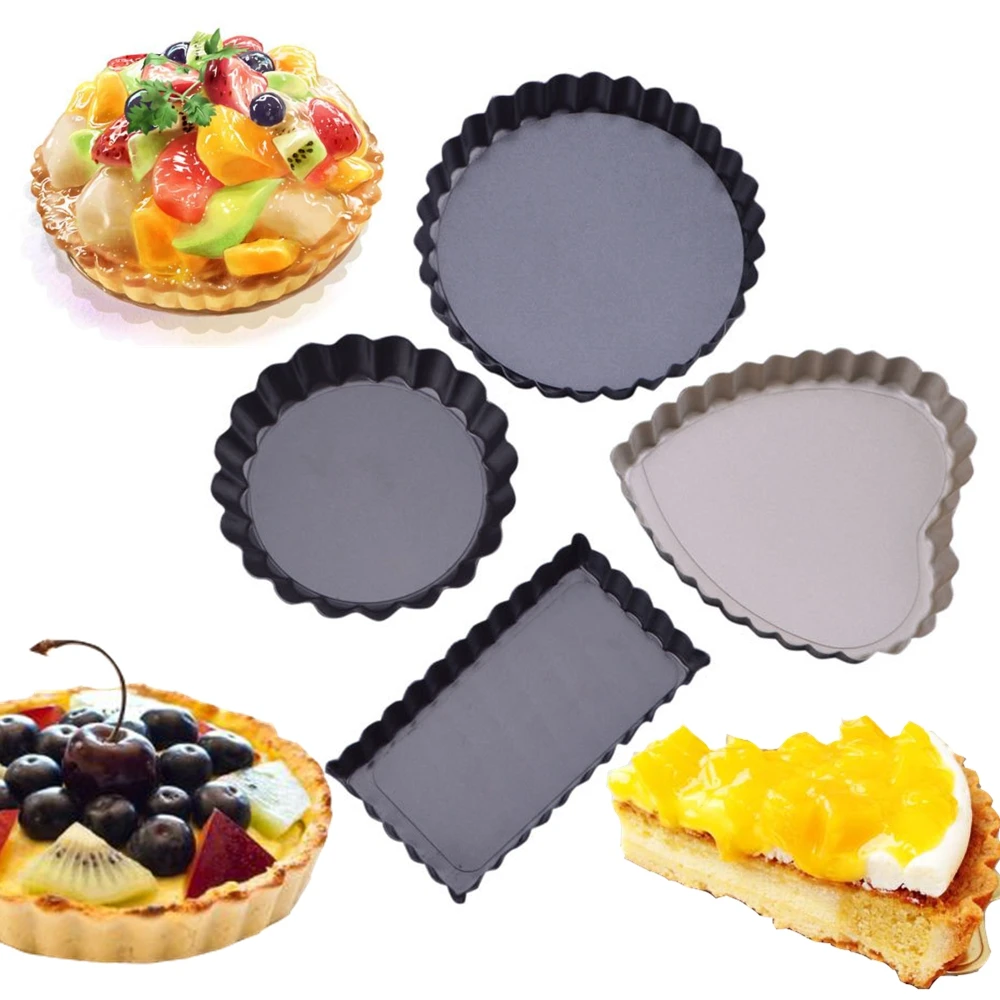 Non-Stick Pie Pan Carbon Steel Removable Bottom Quiche Pan Round Rectangular Heart-shaped Tart Pan Mould Dishes Baking Tools
Non-Stick Pie Pan Carbon Steel Removable Bottom Quiche Pan Round Rectangular Heart-shaped Tart Pan Mould Dishes Baking Tools