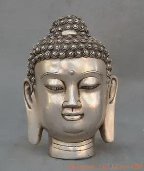 Crafts statue old chinese silver buddhism fane sakyamuni Shakyamuni buddha head bust statue halloween
Crafts statue old chinese silver buddhism fane sakyamuni Shakyamuni buddha head bust statue halloween