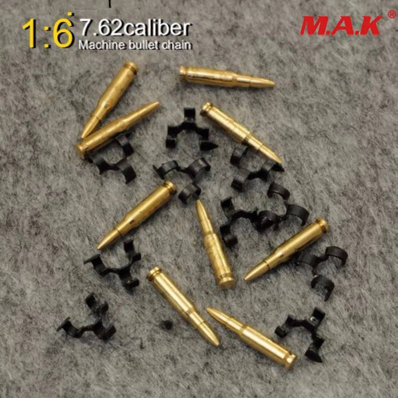 1:6 Scale Metal 98K Bullets 7.92*57 Mauser Bullet Weapon Figure Accessories 5pcs